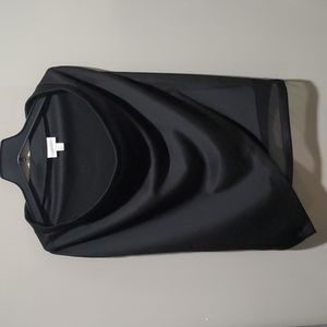 Black Bisou Bisou skirt sheer detail on bottom of skirt